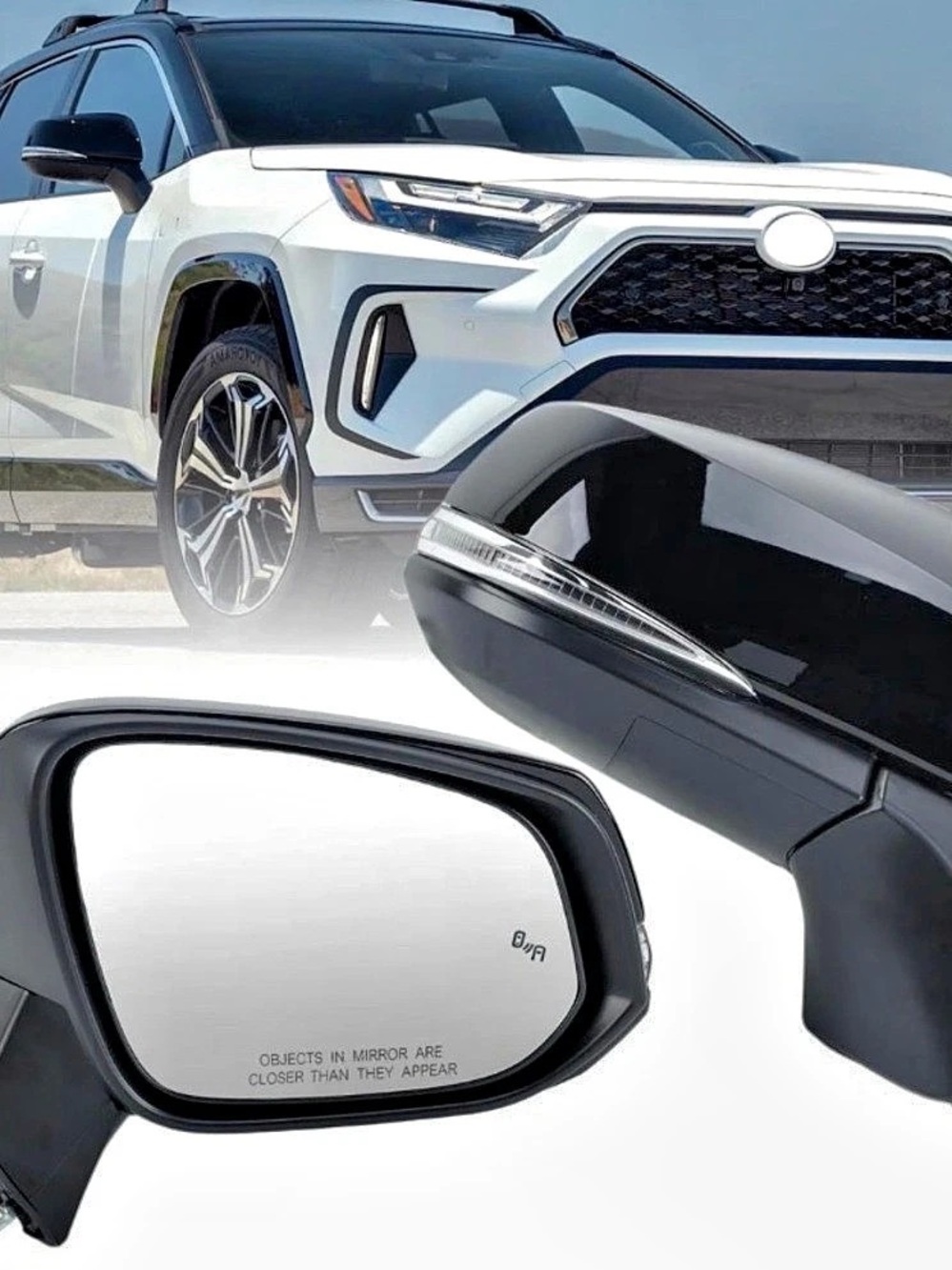 Right Passenger Side Mirror for 2019-2024 Toyota RAV4 Power Heated Turn Signal